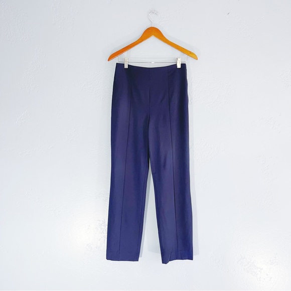 Tory Burch Navy Skylar Tuxedo Pants Size 2 - Picture 1 of 9
